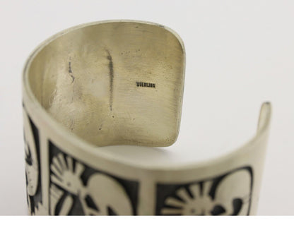 Navajo Kokopelli Bracelet 925 Silver Native American Artist Handmade C.80's