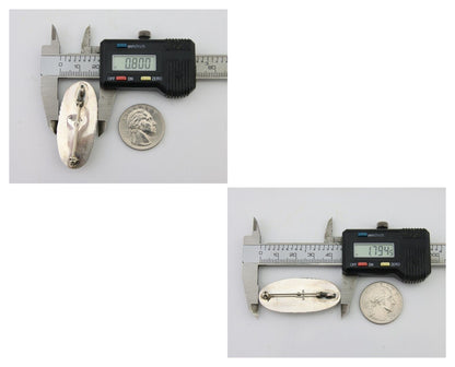 Navajo Pin Pendant 925 Silver Natural Blue Turquoise Artist Signed Davey Morgan