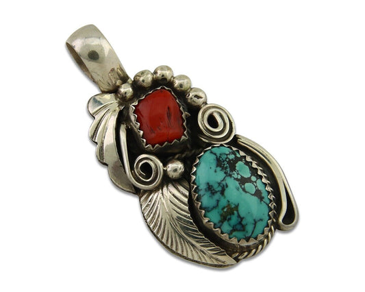 Navajo Necklace 925 Silver Spiderweb Turquoise Artist Signed Justin Morris C80s