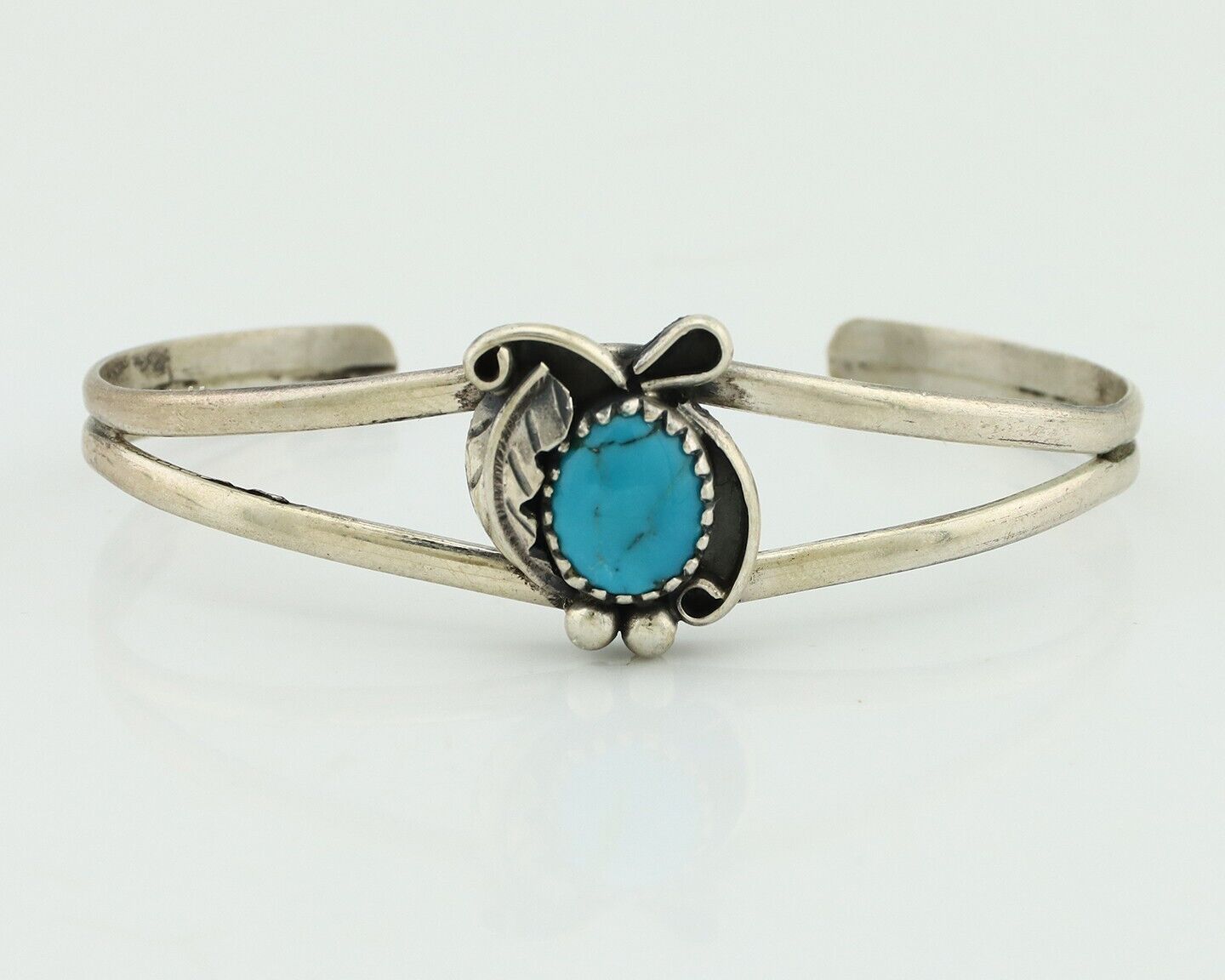 Navajo Slave Bracelet 925 Silver Natural SB Turquoise Native American C.80's