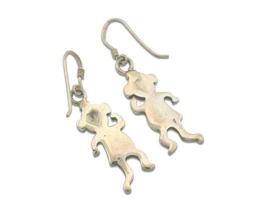 Navajo Earrings 925 Silver Natural Sugilite, Charoite Native American Artist C80