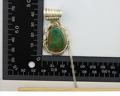 Navajo Necklace 925 Silver Natural Turquoise Handmade Signed FT C.80's