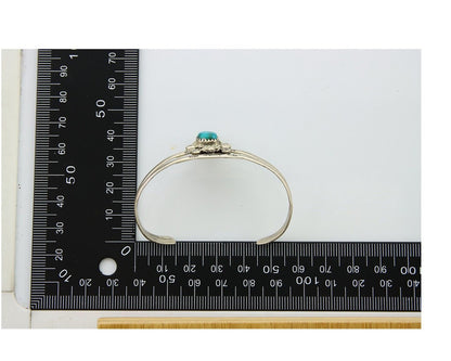 Navajo Cuff Bracelet 925 Silver Turquoise Cuff Native American Artist C.80's