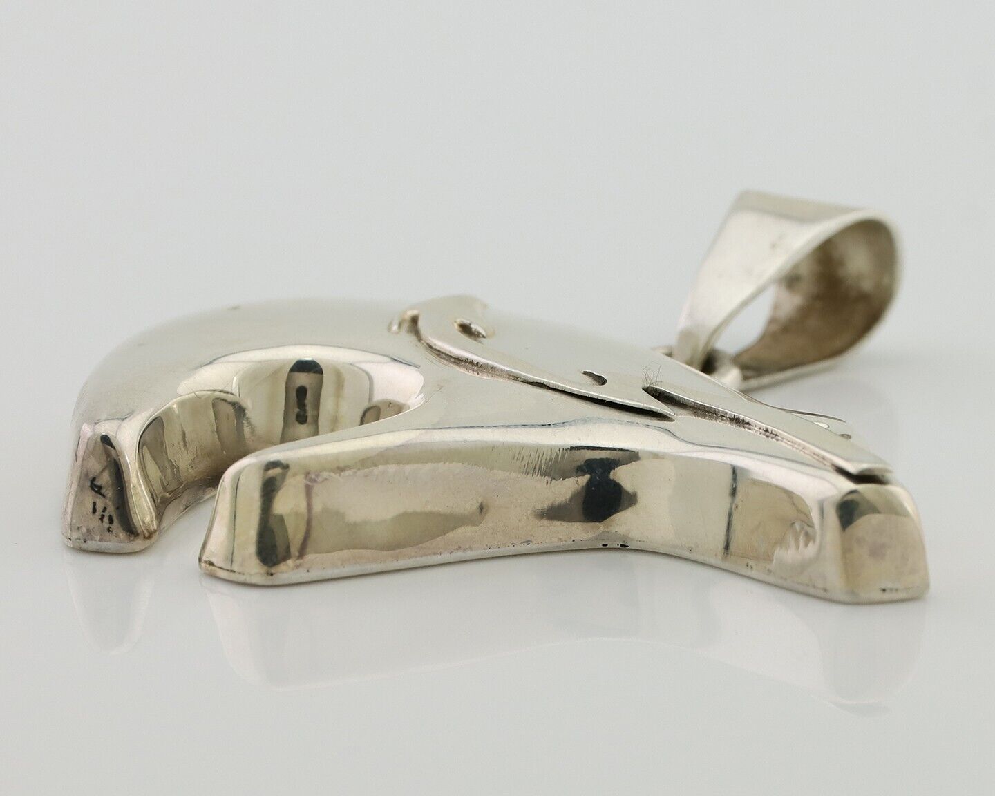 Navajo Spirit Bear Pendant 925 Sterling Silver Native Artist C.80's