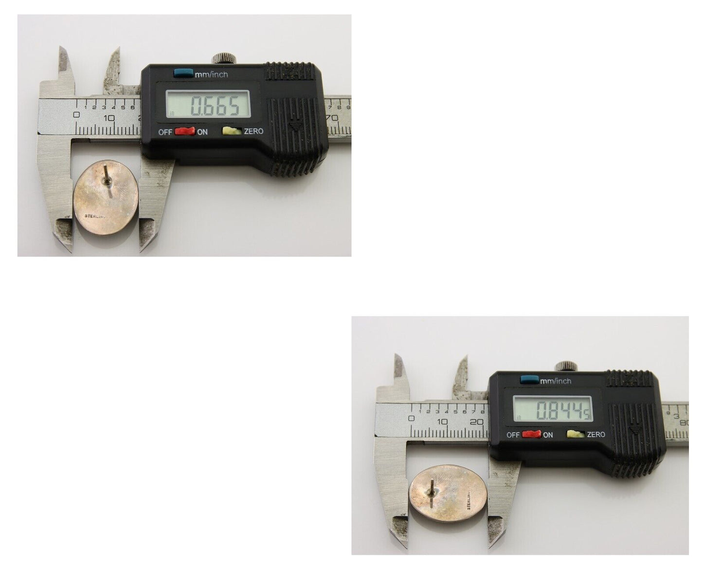 Navajo Earrings 925 Silver Natural Green Native American Artist C.80's