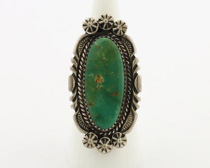 Navajo Ring .925 Silver Manassas Turquoise Native American Artist C.80's