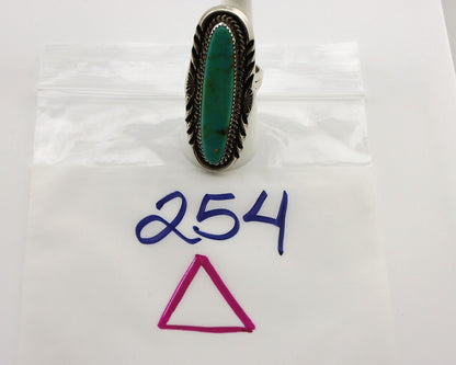 Navajo Ring 925 Silver Natural Mined Turquoise Artist Signed Mike Begay C.80's
