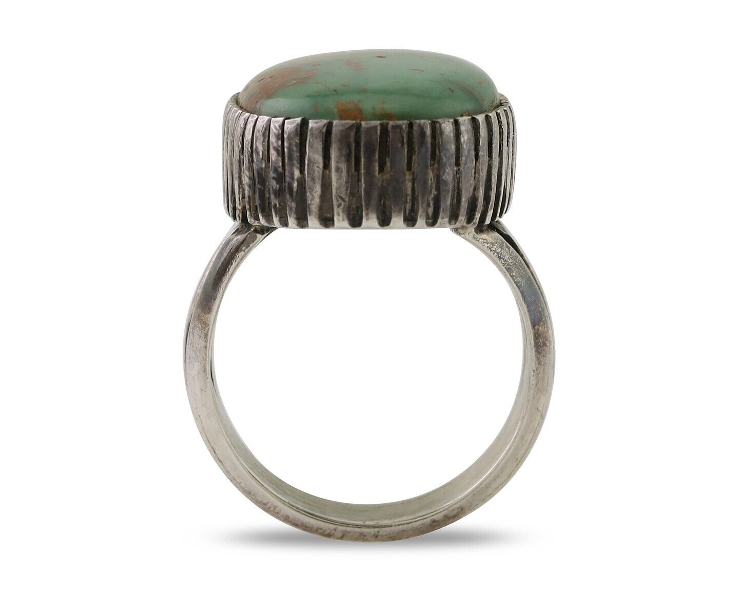 Navajo Handmade Ring 925 Silver Turquoise Signed Native American C.80's