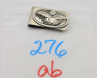 Navajo Eagle Money Clip .925 Silver & .999 Nickle Signed Gibson Gene C.80's