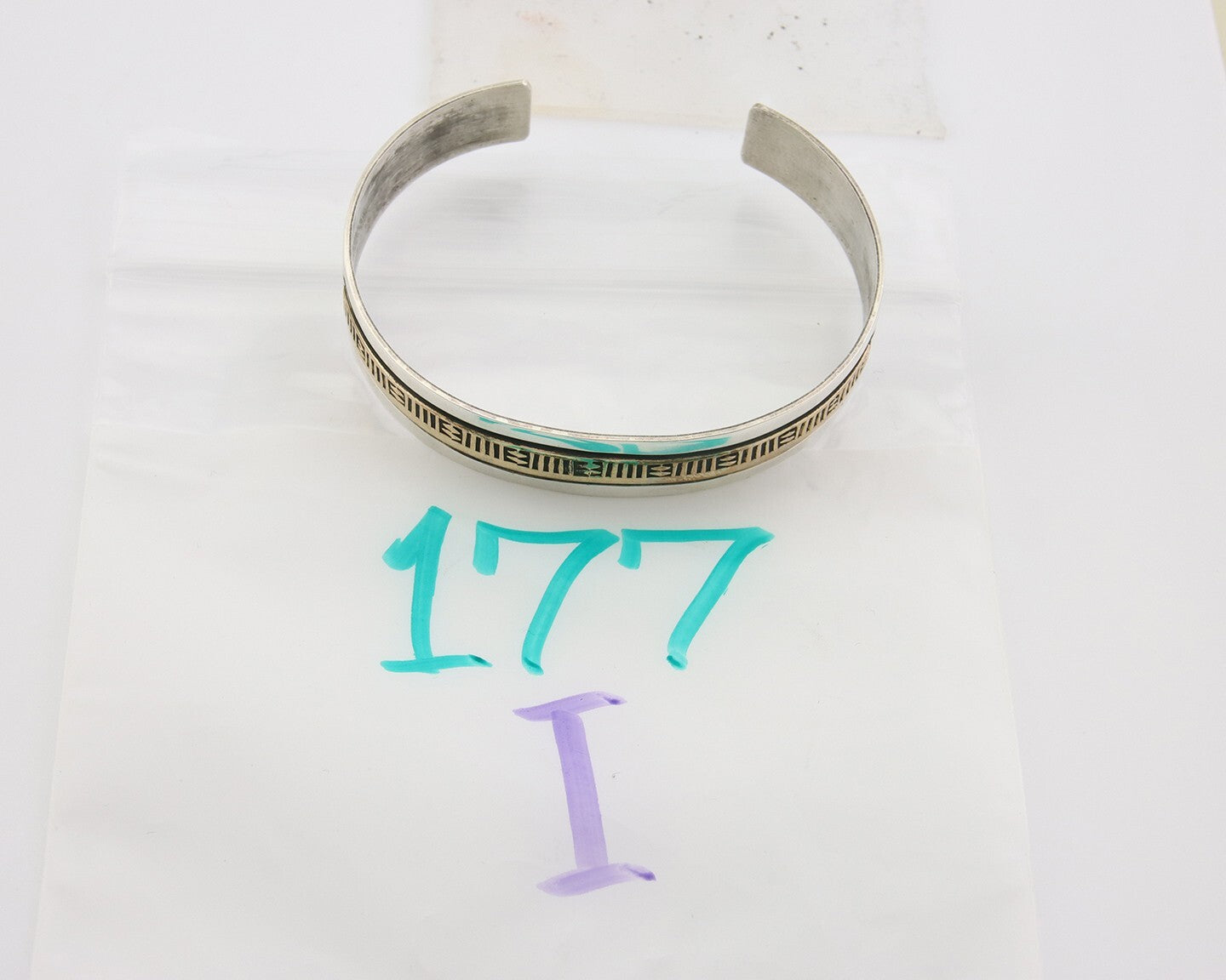 Navajo Bracelet 925 Silver & 12K Gold Cuff Artist Signed Randall Endito C.80's