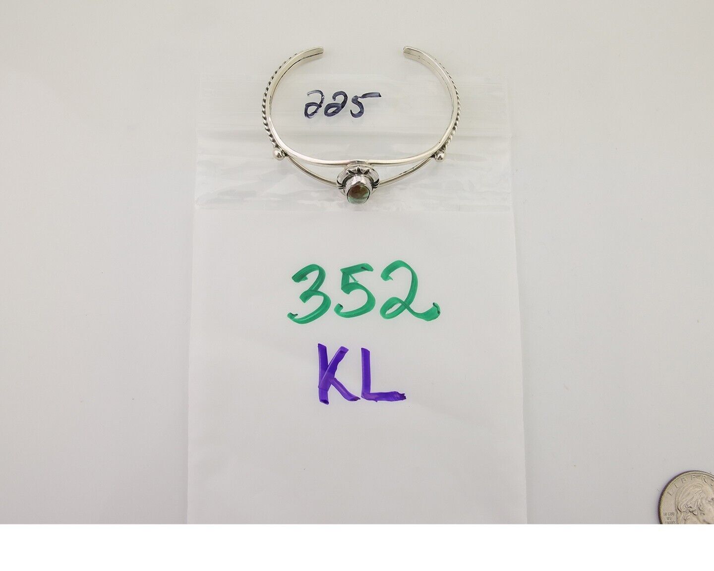 Navajo Bracelet 925 Silver Blue Turquoise Artist Signed Gecko C.80's