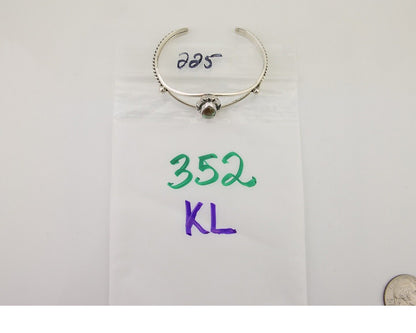 Navajo Bracelet 925 Silver Blue Turquoise Artist Signed Gecko C.80's