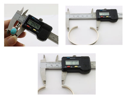 Navajo Cuff Bracelet 925 Silver Natural Blue Turquoise Native American C.80's