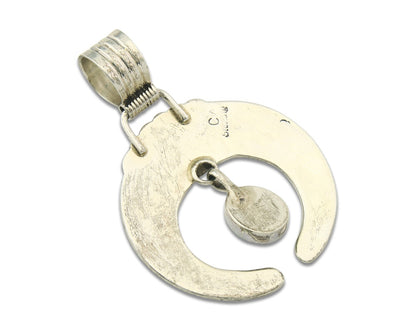 Navajo Sterling Silver Necklace Pendant Handmade Authentic Vintage Signed C