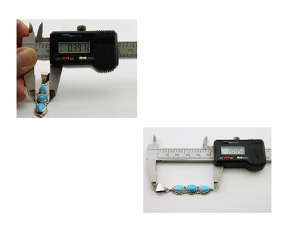 Navajo Necklace 925 Silver Natural Turquoise Artist Kathllen Chavez C.80's