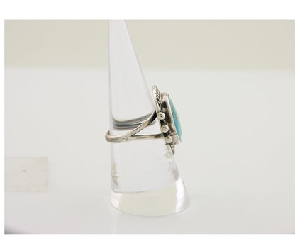 Navajo Handmade Ring 925 Silver Turquoise Native American Artist C.80's