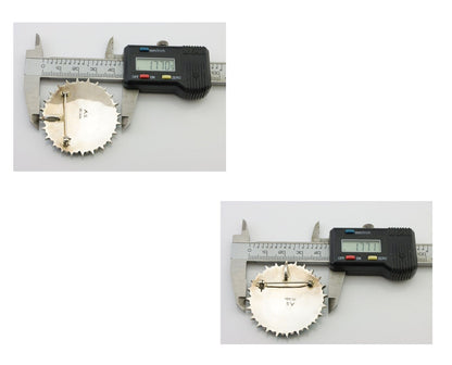 Navajo Pin Pendant 925 Silver Blue Turquoise Signed Benson Yazzie C.80's