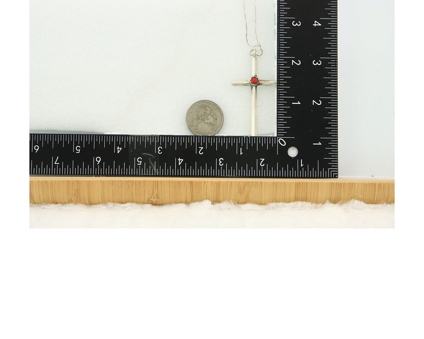 Navajo Cross Necklace Sterling Silver Snake Eye Coral Authentic Native Artist