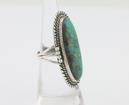Navajo Ring 925 Silver Blue Turquoise Artist Signed William Denetdale C.80's