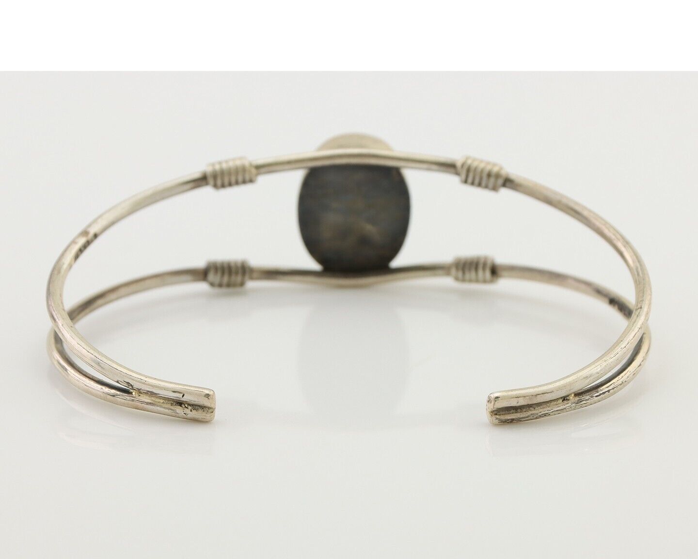 Navajo Bracelet 925 Silver Natural Green Turquoise Native American C.80's