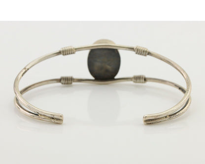 Navajo Bracelet 925 Silver Natural Green Turquoise Native American C.80's