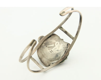 Vintage Navajo Bracelet 925 Silver Blue Turquoise Signed Herman Lee