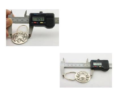 Navajo Hand Stamped Key Chain .925 Silver Handmade Native American Artist C.80's