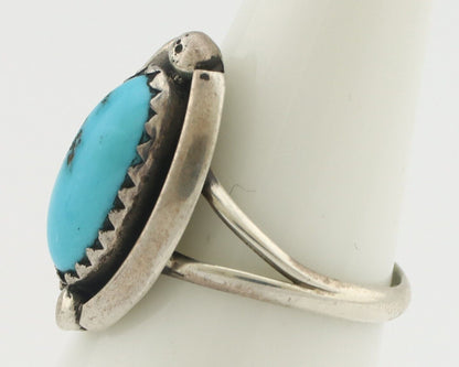 Navajo Ring 925 Silver Sleeping Beauty Artist Signed Sky Stone Creations C.80's