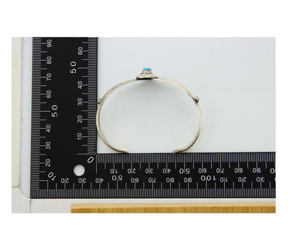 Navajo Cuff Bracelet 925 Silver Turquoise Cuff Artist Signed IJC C.80's