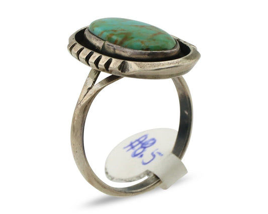 Navajo Ring 925 Silver Arizona Turquoise Native American Artist C.80's
