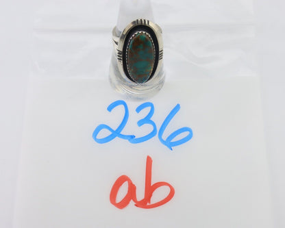 Navajo Ring 925 Silver Natural Blue Turquoise Native American Artist C.80's