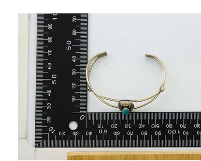 Navajo Cuff Bracelet 925 Silver Turquoise Cuff Artist Signed IJC C.80's