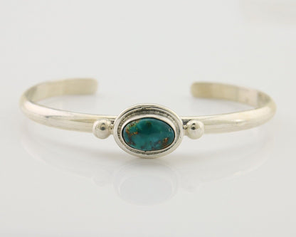 Navajo Kingman Turquoise Bracelet 925 Silver Artist Native American C.80's