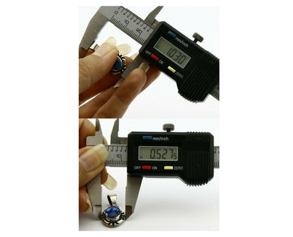 Navajo Hand Stamped Natural Mined Blue MOP in .925 SOLID Silver Pendant