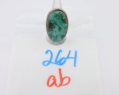 Navajo Ring 925 Silver Spiderweb Turquoise Native American Artist C.80's