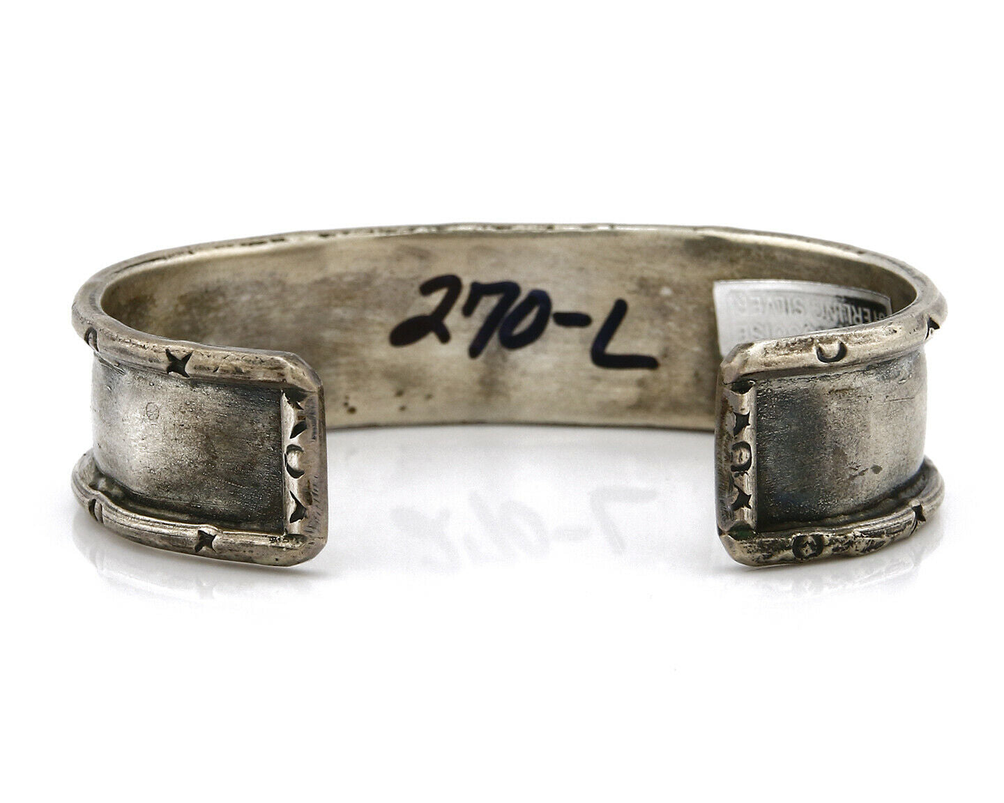 Navajo Bracelet .925 Silver Red Coral & Turquoise Handmade Cuff C.70's