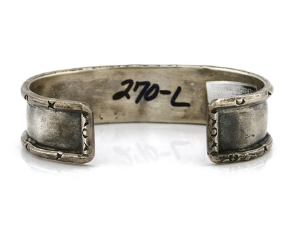 Navajo Bracelet .925 Silver Red Coral & Turquoise Handmade Cuff C.70's