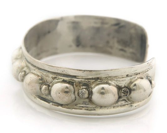 Navajo Cuff Bracelet Sterling Silver Vintage Native Artist Signed Rain Cloud