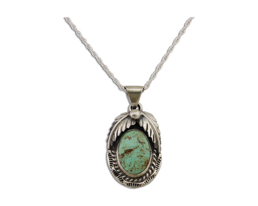 Navajo Necklace Turquoise Necklace 925 Silver Artist Signed SunRise C.80's