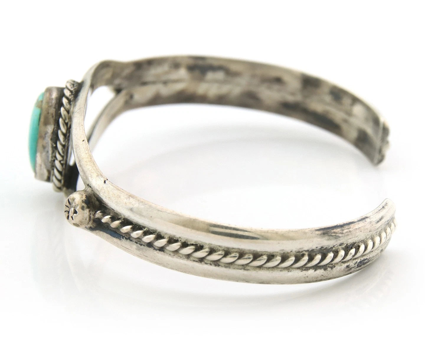 Navajo Cuff Bracelet Sterling Silver Natural Turquoise Native Vintage
