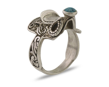 Navajo Ring 925 Silver Natural Turquoise Native American Artist C.80's