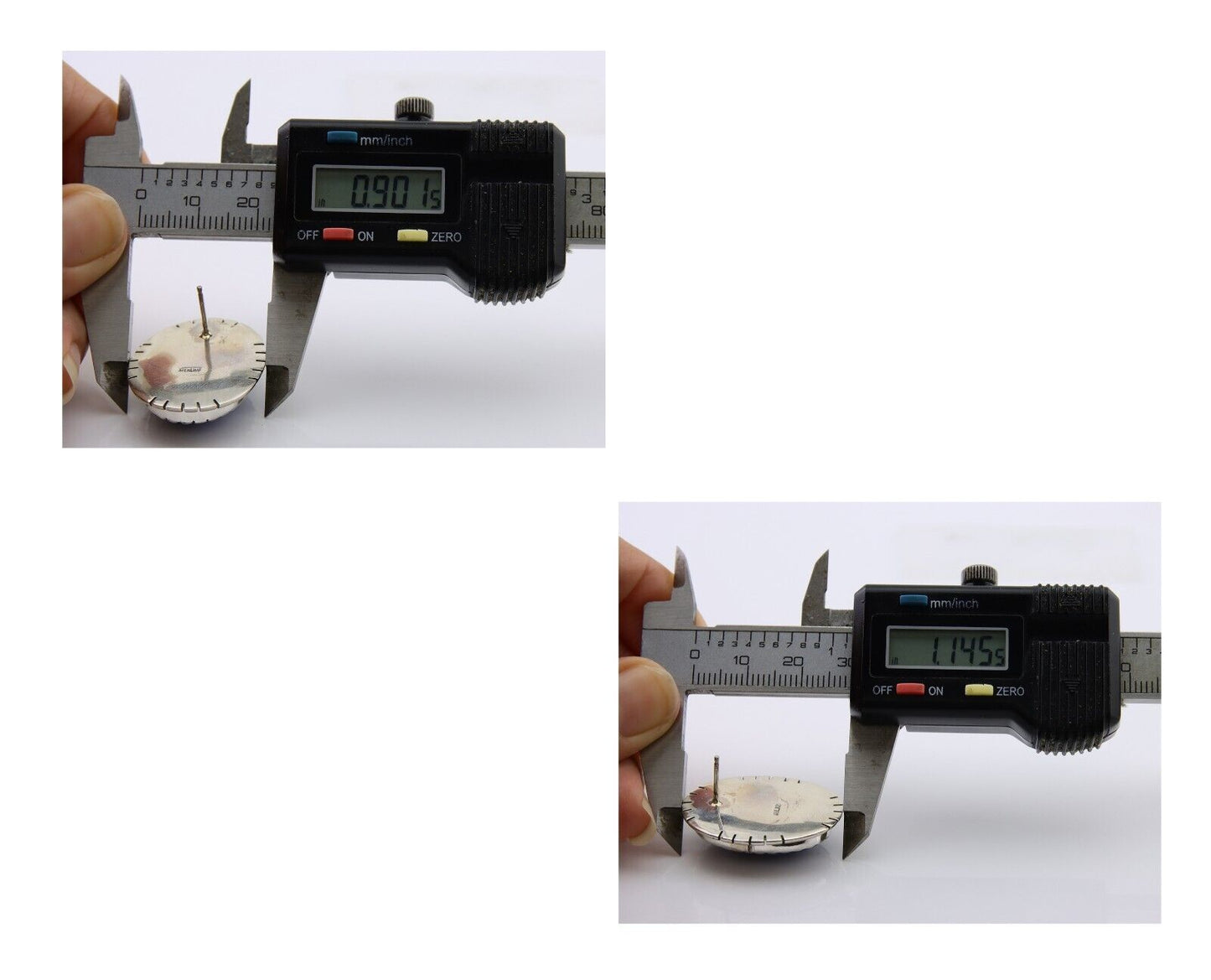 Navajo Paw Earrings 925 Silver Blue Denim Lapis Native American Artist C.80's