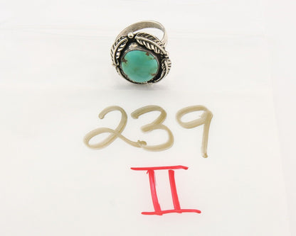 Mexican Handmade Ring 925 Sterling Natural Mined Turquoise C.80's Size 7.5
