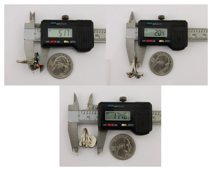 Navajo Handmade Ring 925 Silver Coral & Turquoise Native Artist C.80's