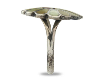 Vintage Zuni Ring 925 Sterling Silver Natural Gemstone Size 7.25