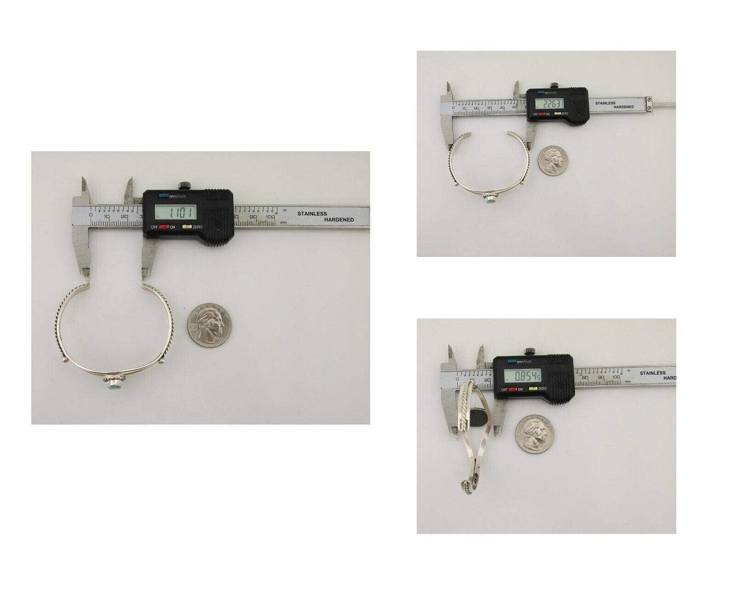 Navajo Bracelet 925 Silver Blue Turquoise Artist Signed Gecko C.80's