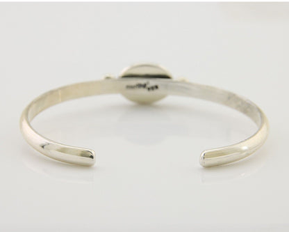 Navajo Kingman Turquoise Bracelet 925 Silver Artist Native American C.80's