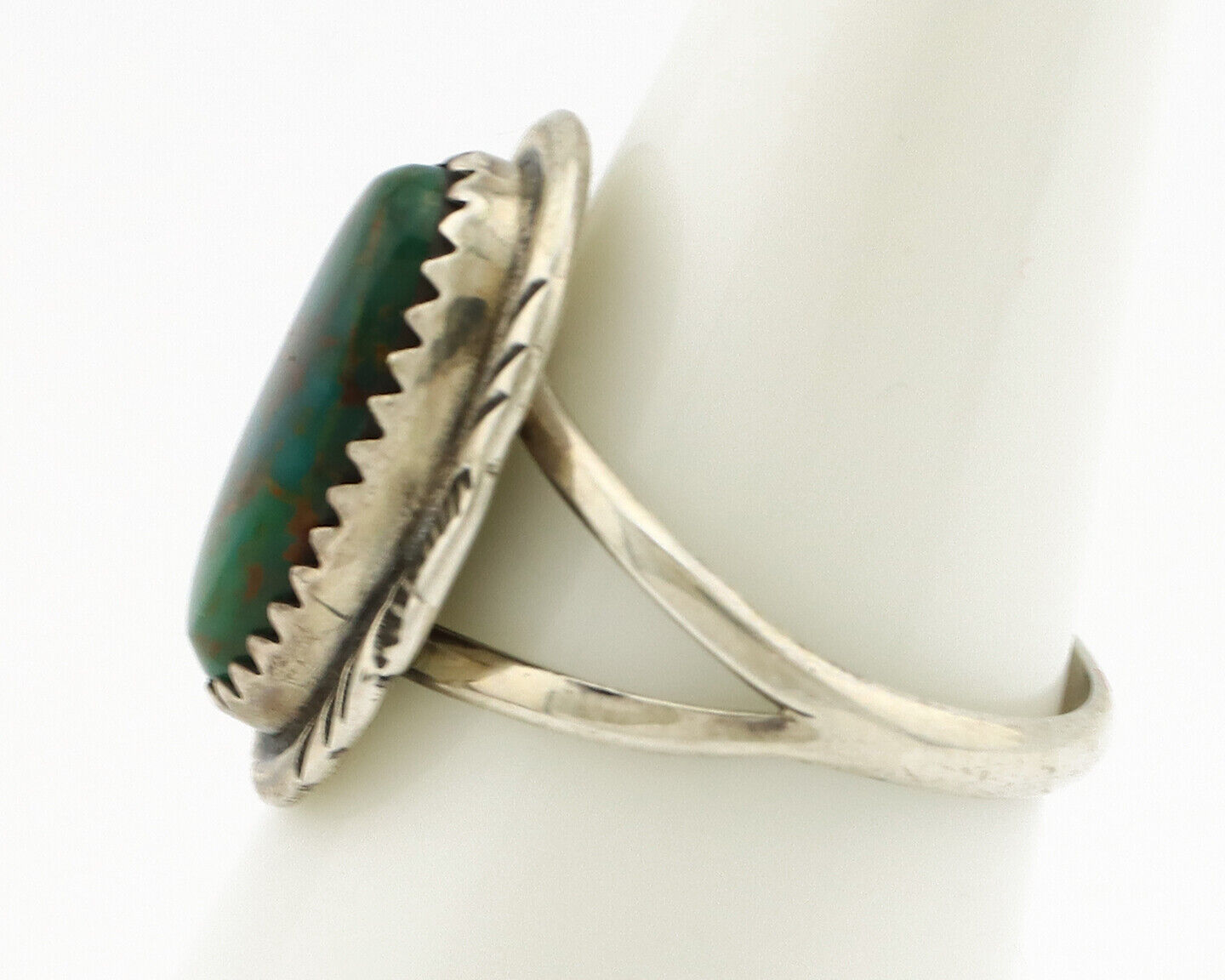 Navajo Ring .925 Silver Royston Turquoise Native American Artist C.1980's