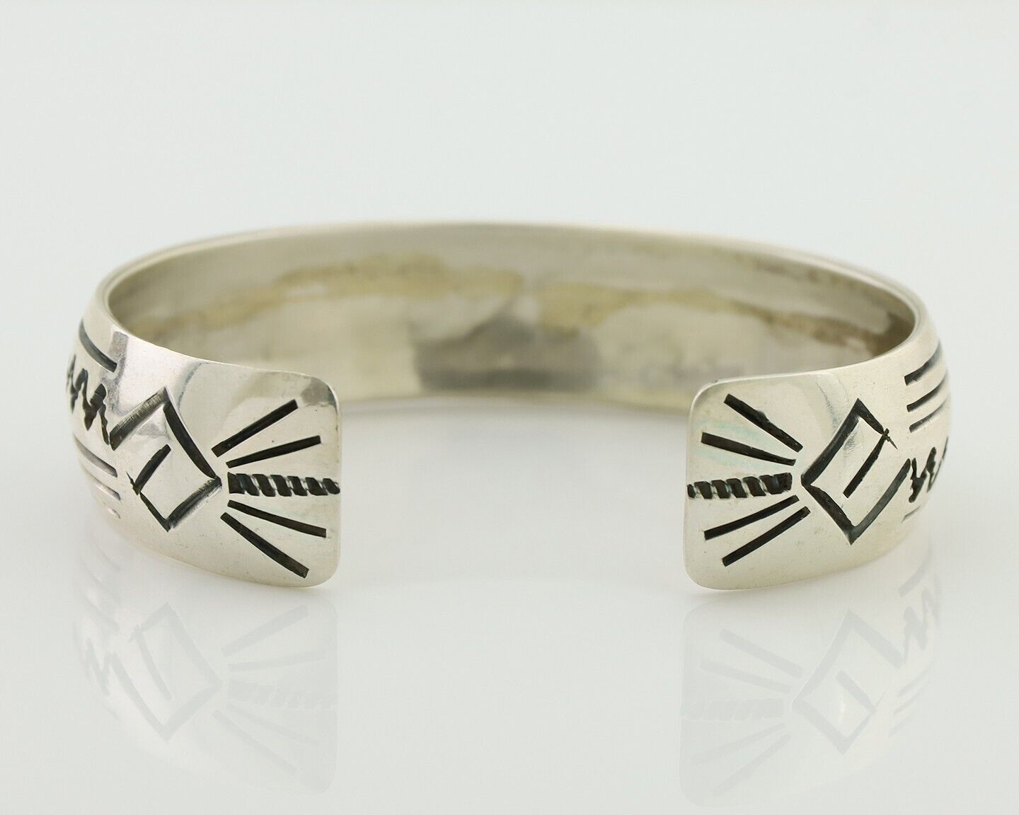 Navajo Inlay Bracelet 925 Silver Turquoise & Coral Signed Stanely Bain C.80's