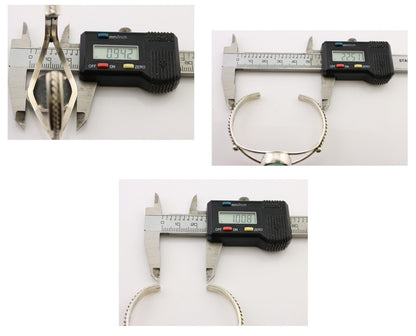 Navajo Cuff Bracelet 925 Silver Natural Blue Turquoise Artist Signed Gecko C.80s